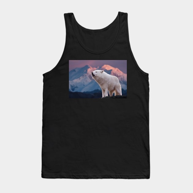 Arctic wolf Tank Top by kawaii_shop